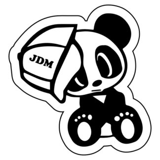 JDM Hat Panda Sticker (Black)